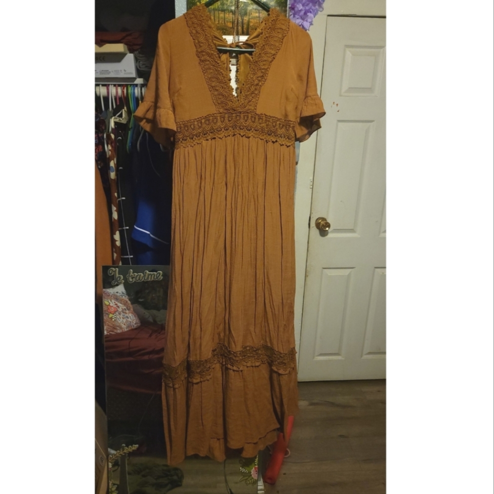 Brown maxi dress